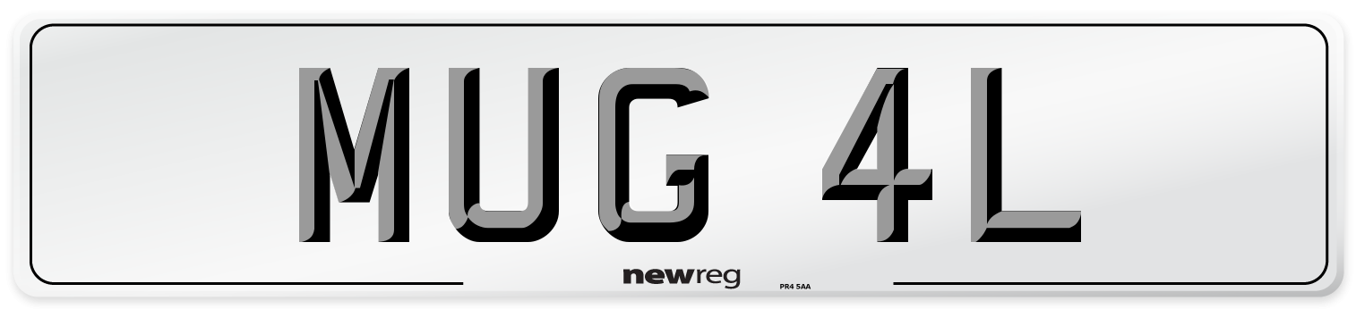 MUG 4L Number Plate from New Reg